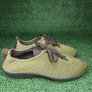 Arcopedico Sneakers Womens 38 Green LS Knit Lace Up Comfort Walking Shoes